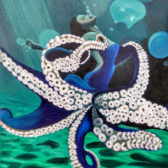 Siren song original painting 🧜 - Picture 3 of 8